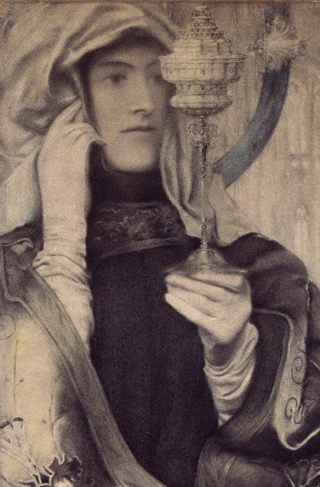 Wierook, vintage artwork by Fernand Khnopff, 12x8" (A4) Poster
