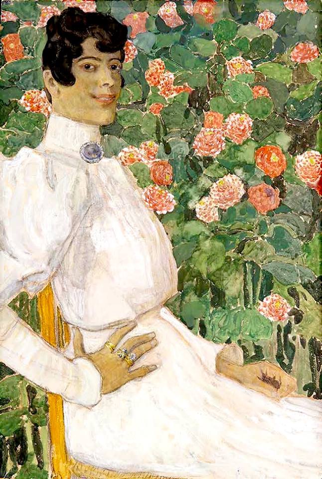 A Spanish Woman in White, vintage artwork by Alexander Golovin, 12x8" (A4) Poster