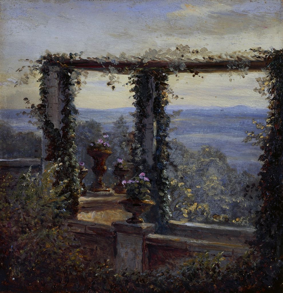 Ausblick in Hosterwitz, vintage artwork by Carl Gustav Carus, 12x8" (A4) Poster