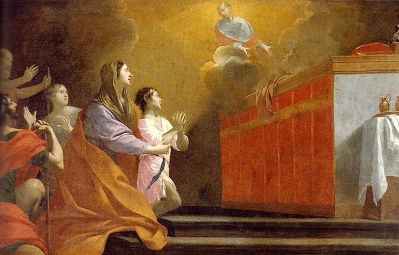 Ex-Voto, vintage artwork by Louis Boullogne the Elder, 12x8" (A4) Poster