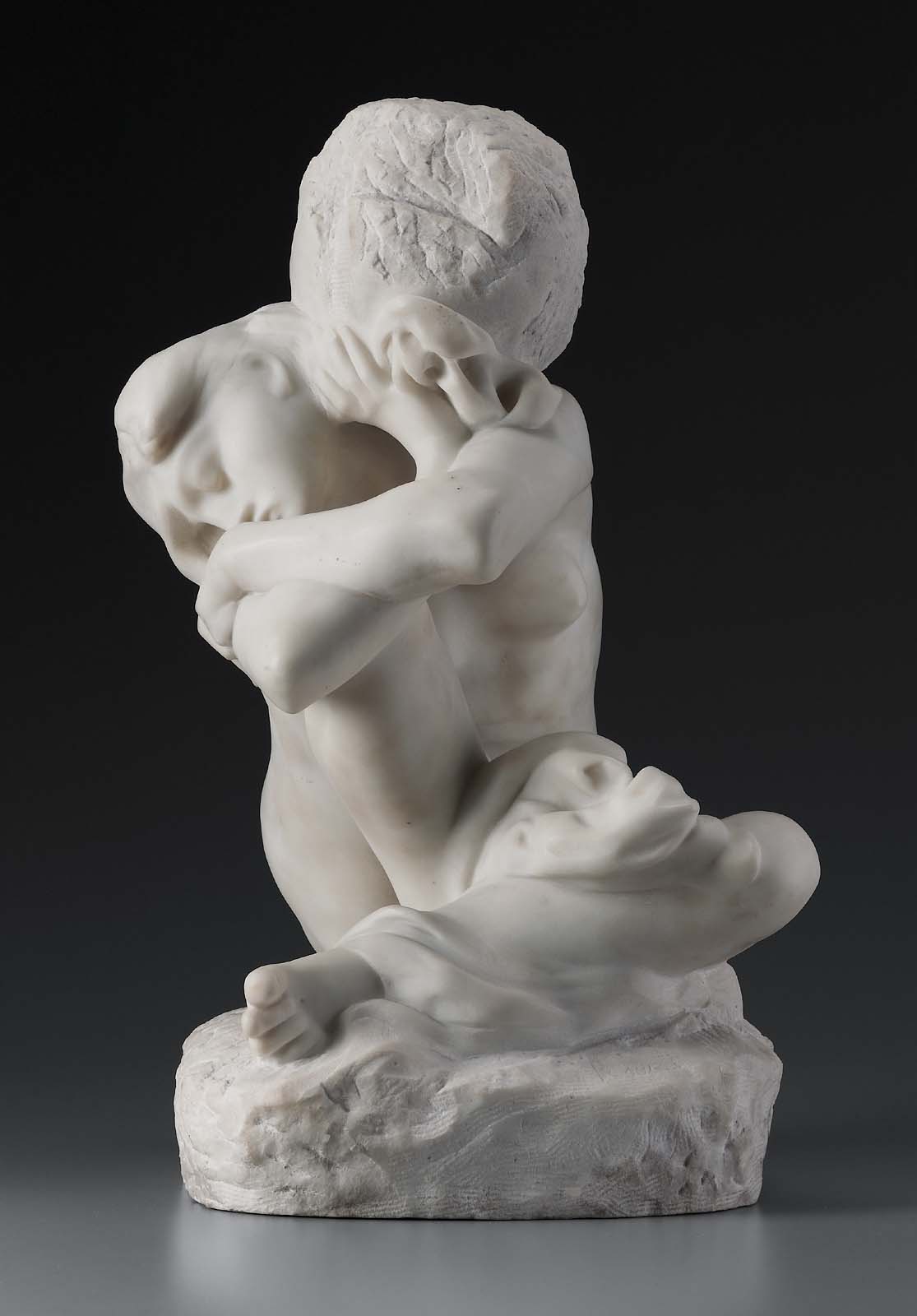 Fallen Caryatid, vintage artwork by Auguste Rodin, 12x8" (A4) Poster