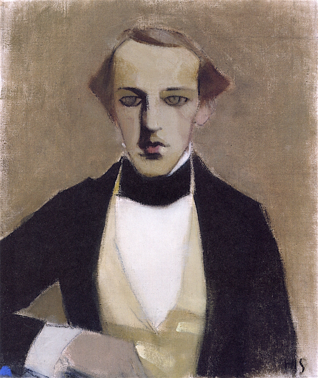 My Father II, vintage artwork by Helene Schjerfbeck, 12x8" (A4) Poster