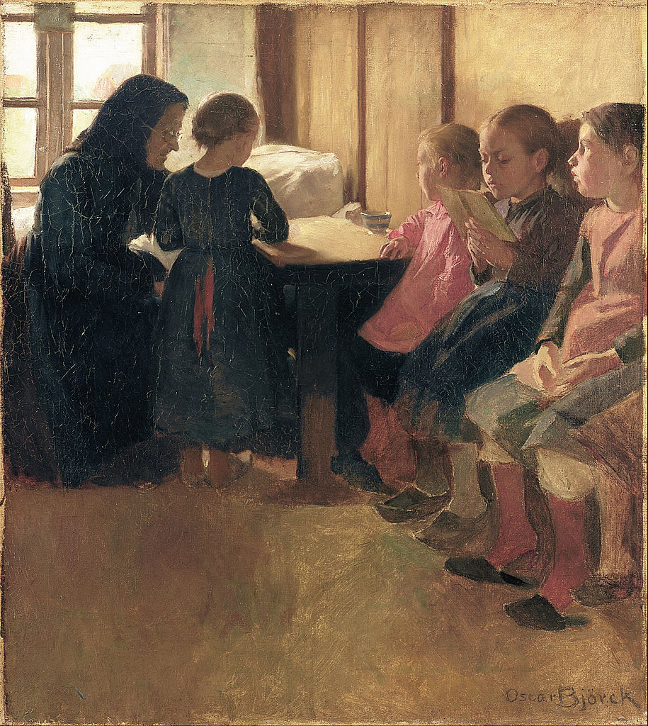 enriksen's school for girls in Skagen by Oscar Gustaf Bjorck,A3(16x12")Poster