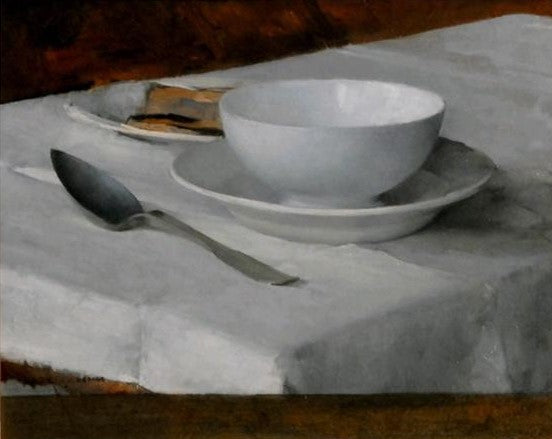 Still Life: Breakfast Service, vintage artwork by Jules Bastien-Lepage, 12x8" (A4) Poster