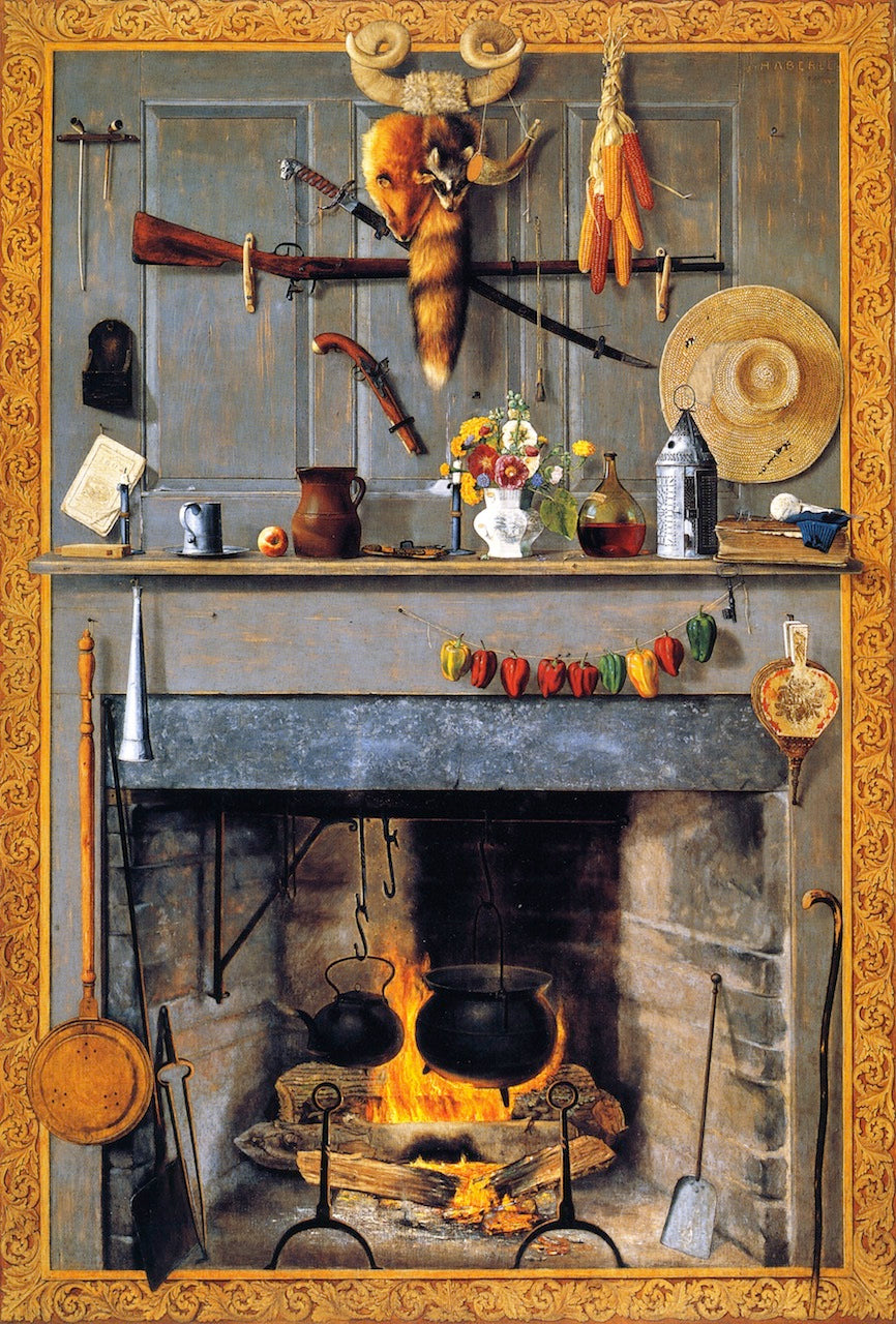 Grandma's Hearthstone by John Haberle,A3(16x12")Poster
