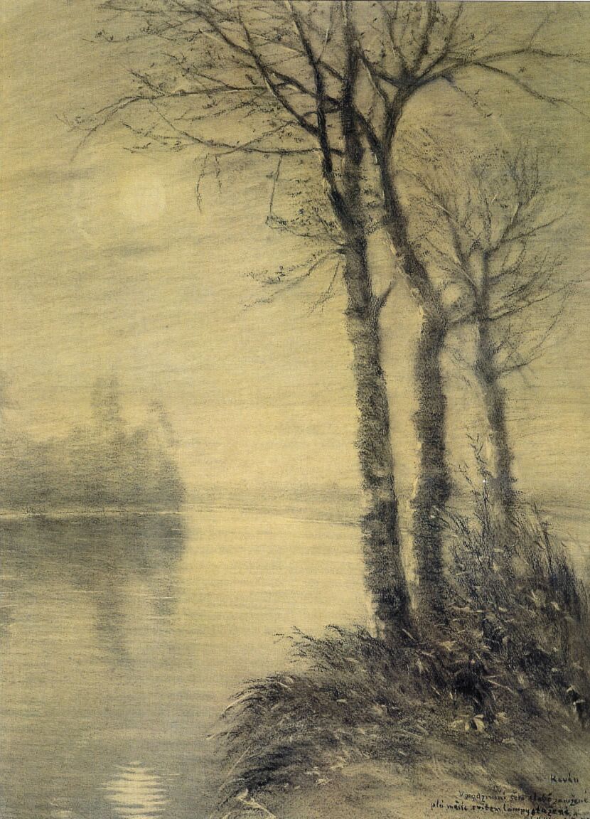 An Autumn Twilight, vintage artwork by František Kaván, 12x8" (A4) Poster