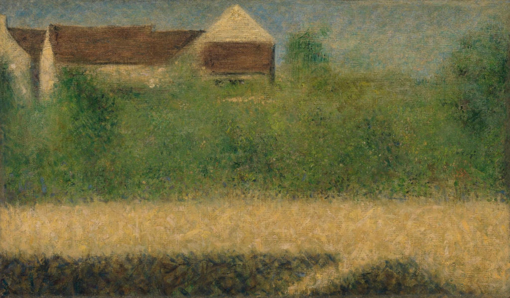 Houses and Garden, vintage artwork by Georges Seurat, 12x8" (A4) Poster