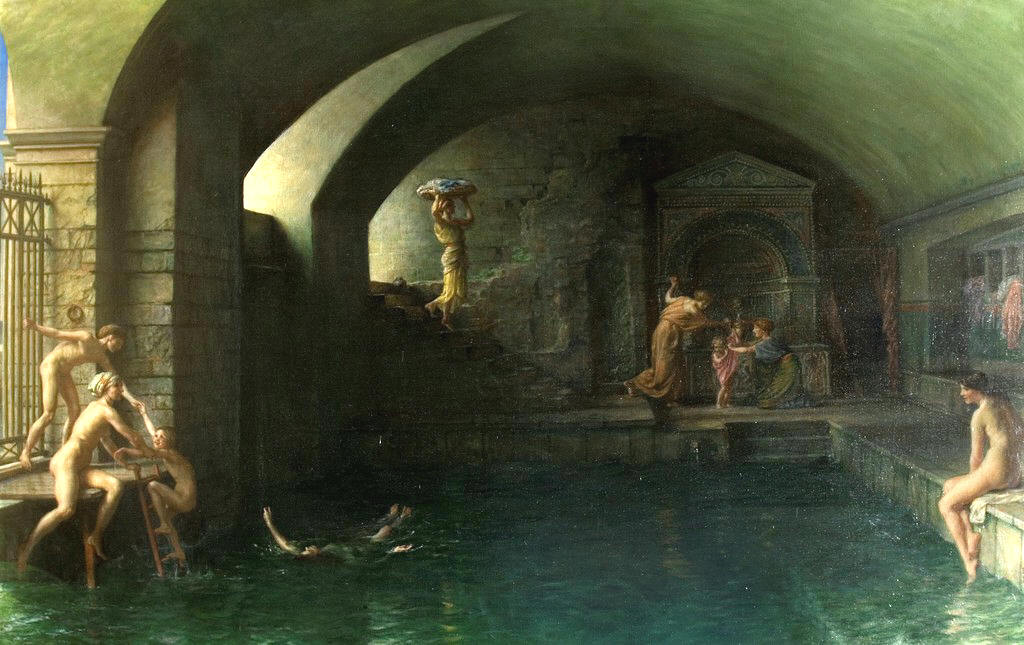 The Champion Swimmer, vintage artwork by Sir Edward John Poynter, 12x8" (A4) Poster
