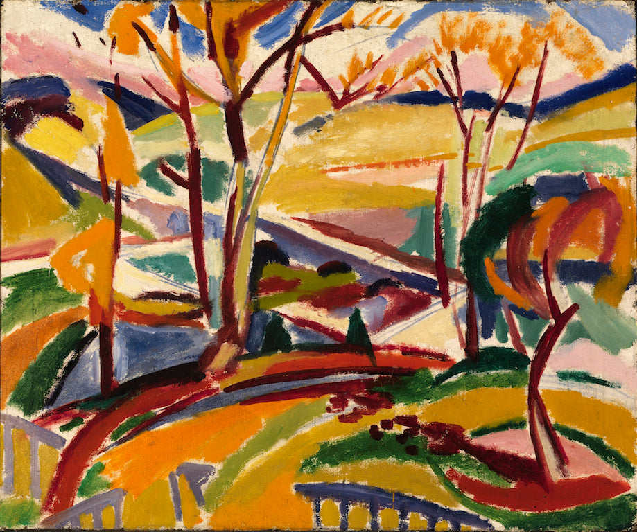 Valley Falls I, vintage artwork by H. Lyman Saÿen, 12x8" (A4) Poster