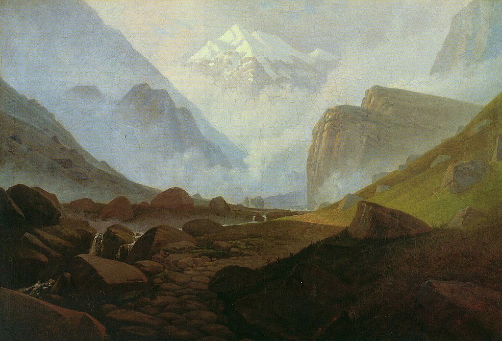 High Mountain Valley, vintage artwork by Carl Gustav Carus, A3 (16x12") Poster Print