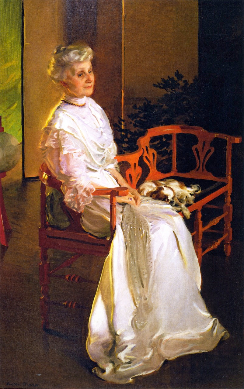 Mrs. Richard Low Divine, Born Susan Sophia Smith, vintage artwork by Cecilia Beaux, 12x8" (A4) Poster