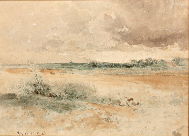 The Outskirts of the Hague, vintage artwork by Johan Hendrik Weissenbruch, 12x8" (A4) Poster
