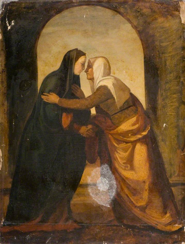 The Visitation (after Mariotto Albertinelli), vintage artwork by Joseph Severn, A3 (16x12") Poster Print