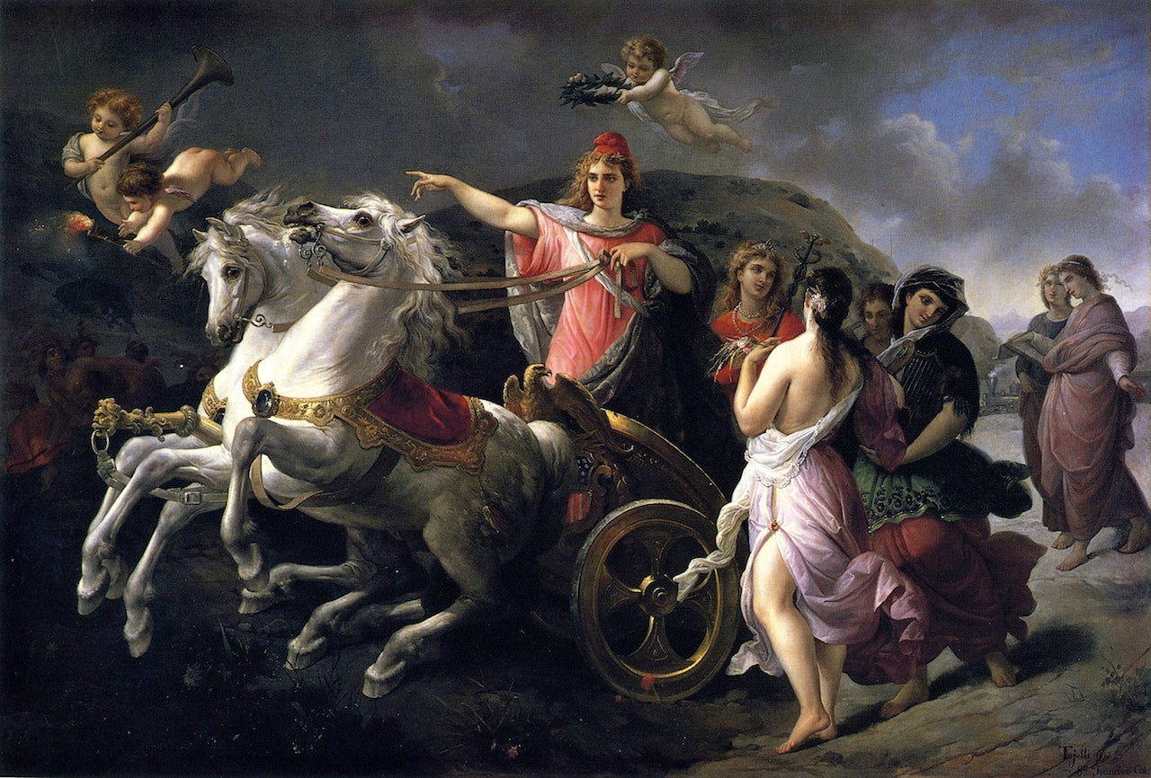 The Progress of America, vintage artwork by Domenico Tojetti, A3 (16x12") Poster Print