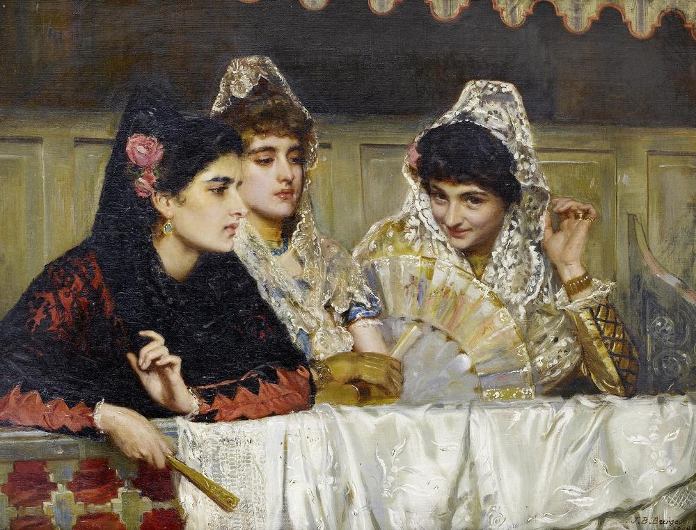 Admiring from Afar, vintage artwork by John Bagnold Burgess, 12x8" (A4) Poster