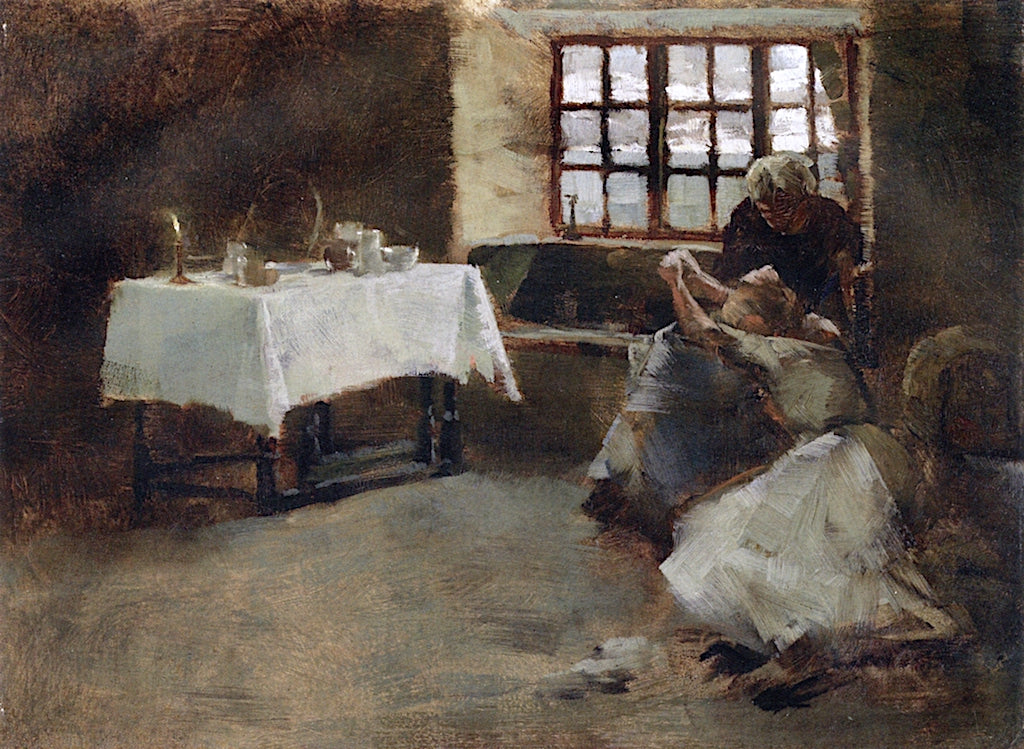 A Hopeless Dawn (sketch), vintage artwork by Frank Bramley, R.A., 12x8" (A4) Poster