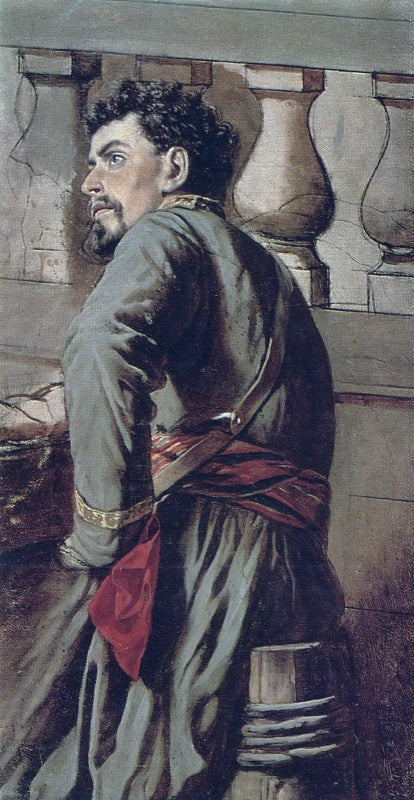 The Cossack, vintage artwork by Vasily Grigoryevich Perov, 12x8" (A4) Poster