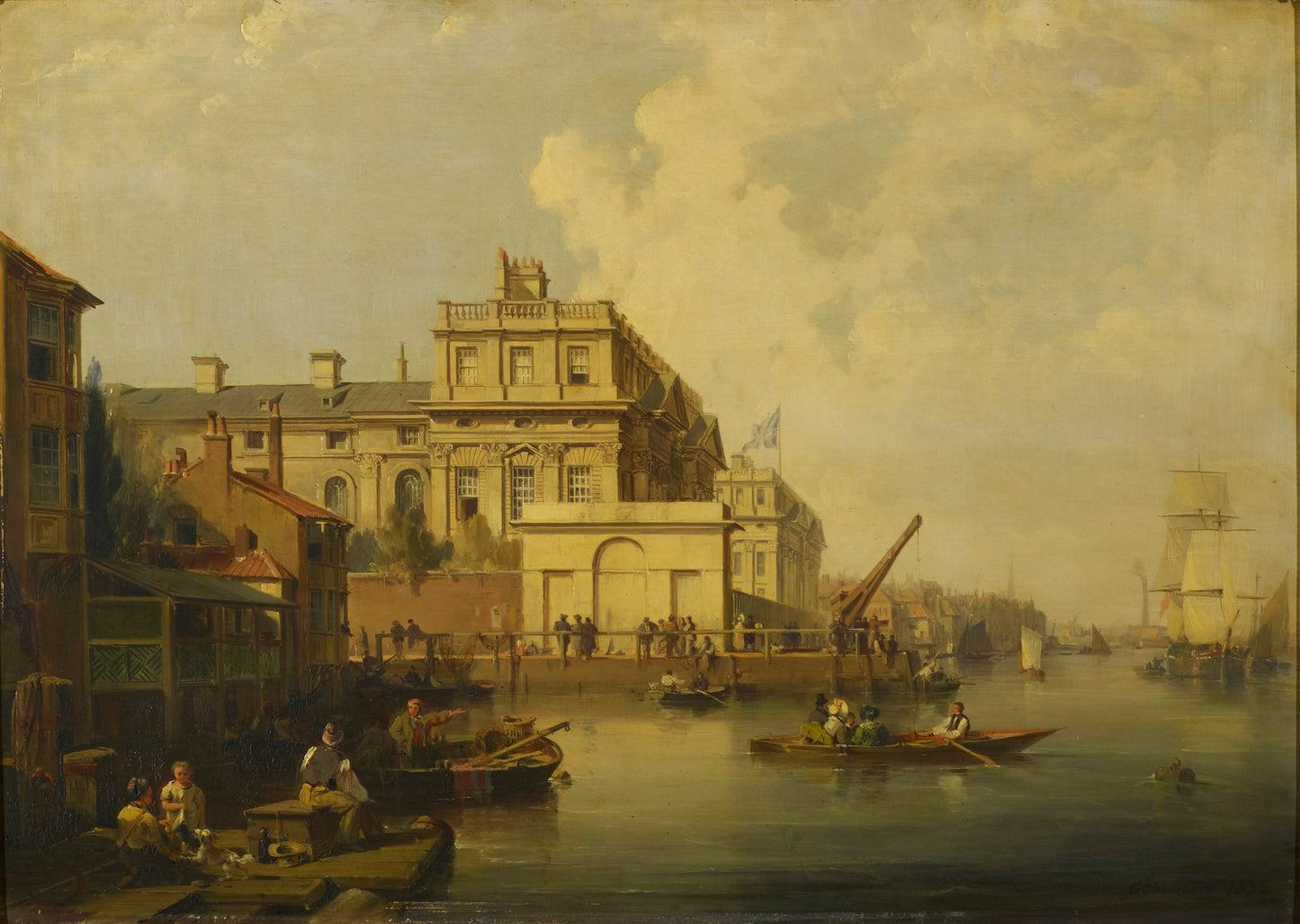 A View of Greenwich, vintage artwork by George Paul Chambers, Sr., A3 (16x12") Poster Print