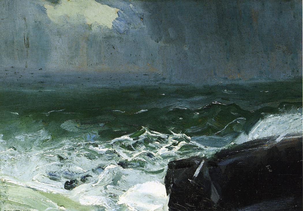 Approach of Rain, vintage artwork by George Wesley Bellows, 12x8" (A4) Poster