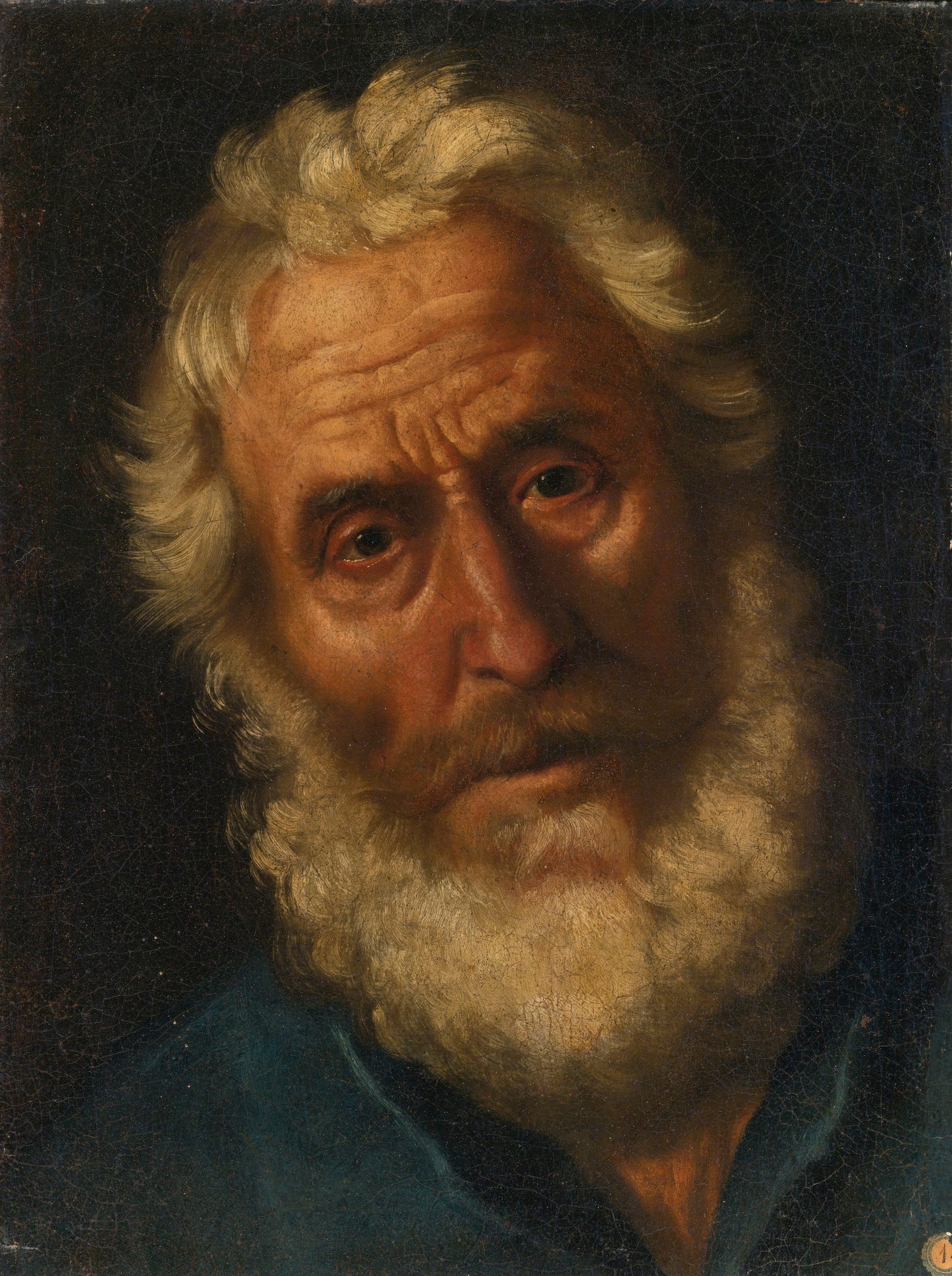 Head of a Philosopher, vintage artwork by Gaspare Traversi, 12x8" (A4) Poster