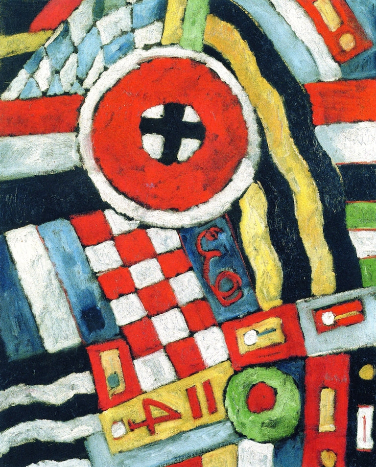 Berlin Abstraction, vintage artwork by Marsden Hartley, 12x8" (A4) Poster