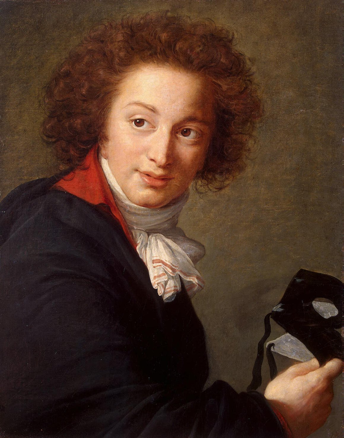 Count Grigory Ivanovich Tchernyshov Holding a Mask, vintage artwork by Élisabeth Vigee-Lebrun, 12x8" (A4) Poster