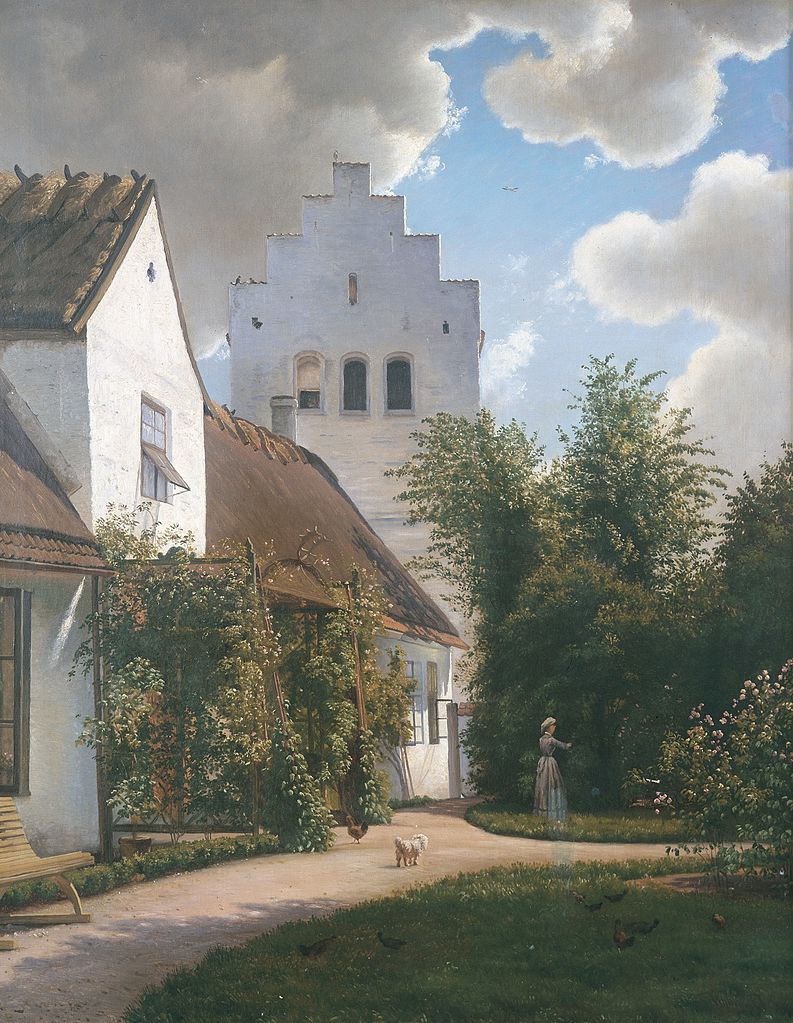 The Parsonage in Greve, vintage artwork by Vilhelm Kyhn, A3 (16x12") Poster Print