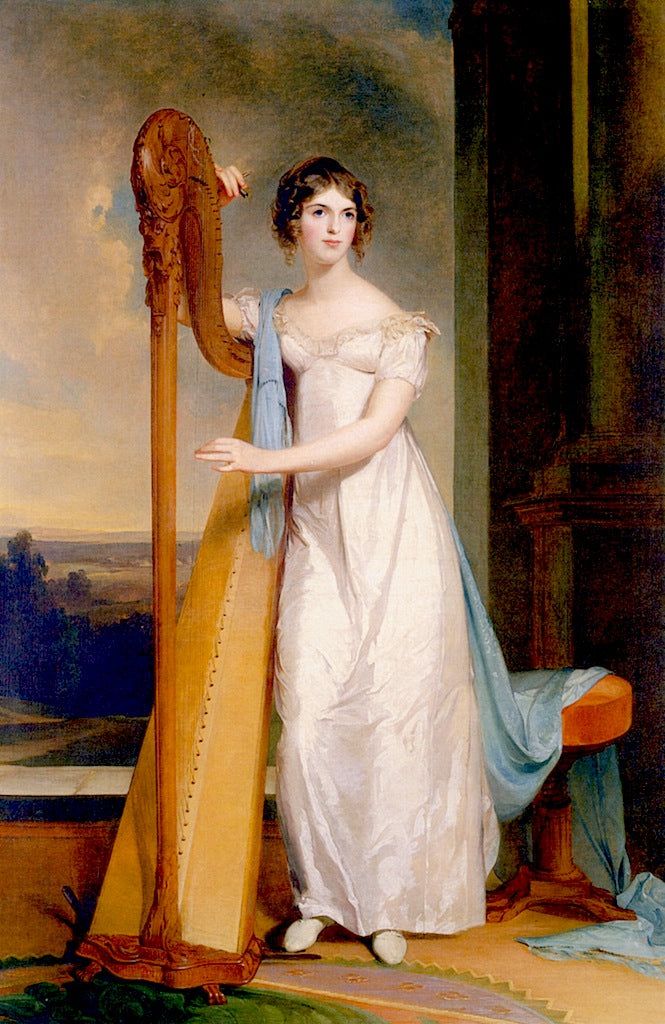 Elizabeth Eichelberger Ridgely, vintage artwork by Thomas Sully, 12x8" (A4) Poster