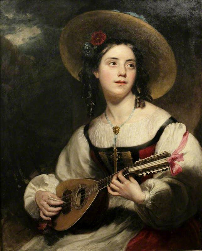 Emily Maria Pickersgill (1837–1924), Later Mrs George Hebberd Cable, in Spanish Costume, vintage artwork by Henry William Pickersgill, 12x8" (A4) Poster