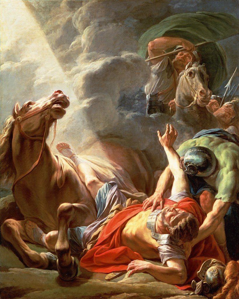 The Conversion of St. Paul, vintage artwork by Nicolas Bernard Lepicie, 12x8" (A4) Poster
