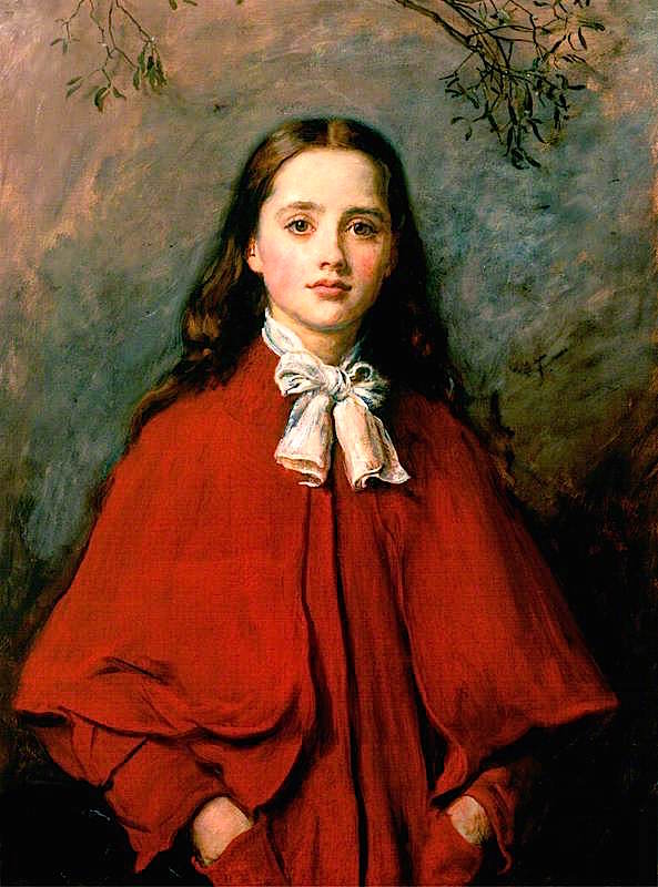 Bright Eyes, vintage artwork by Sir John Everett Millais, 12x8" (A4) Poster