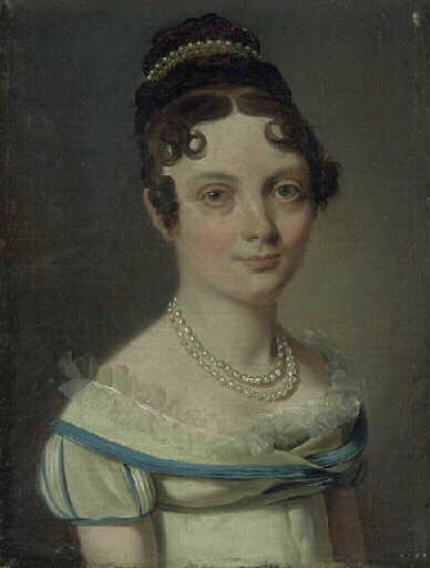 Portrait de femme, vintage artwork by Louis-Leopold Boilly, 12x8" (A4) Poster