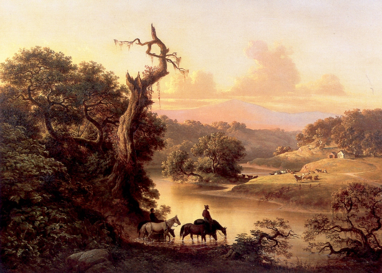 Napa Valley, vintage artwork by Thomas Hill, 12x8" (A4) Poster