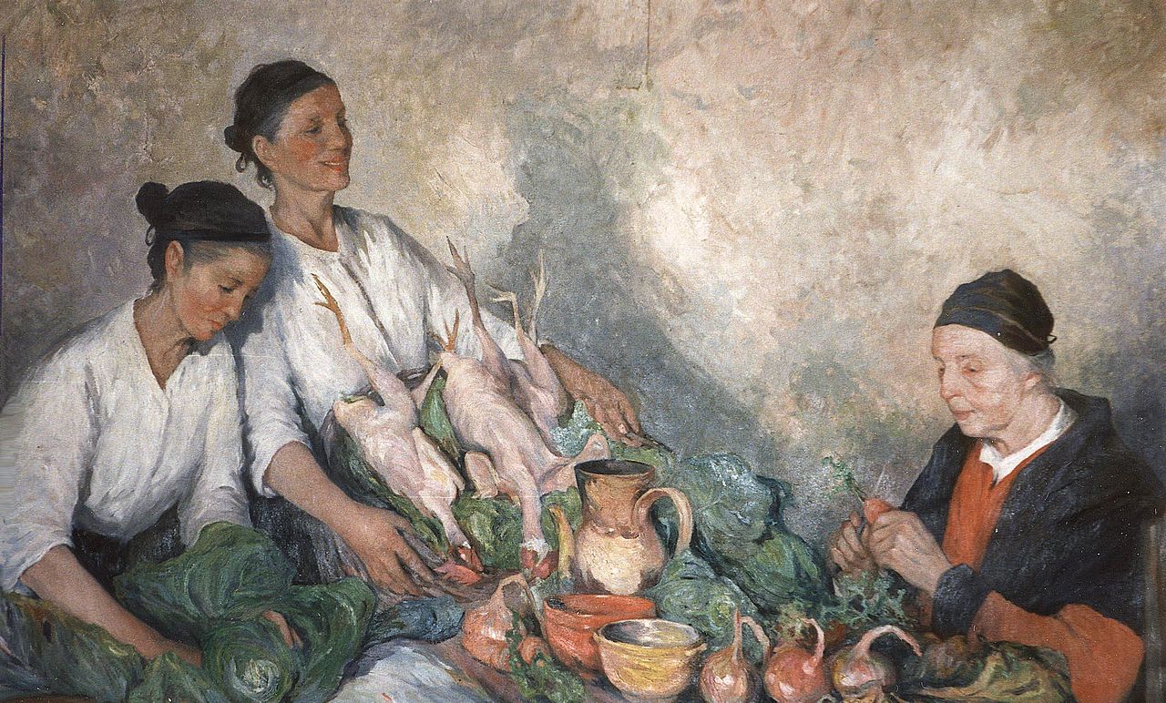 The Servants, vintage artwork by Allan Osterlind, 12x8" (A4) Poster