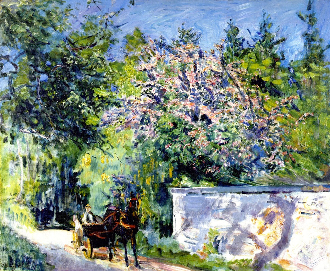 Woodland Hawthorn with Small Cart by Max Slevogt,A3(16x12")Poster