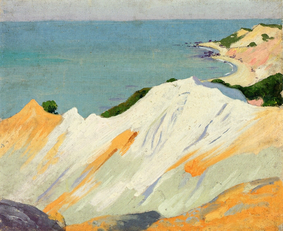 Chalk Hills, Gay Head, vintage artwork by Arthur Wesley Dow, 12x8" (A4) Poster