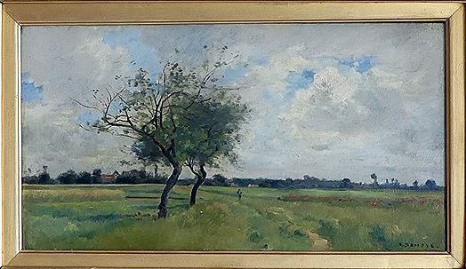 Field of Poppies, vintage artwork by Pierre-Emmanuel Damoye, 12x8" (A4) Poster