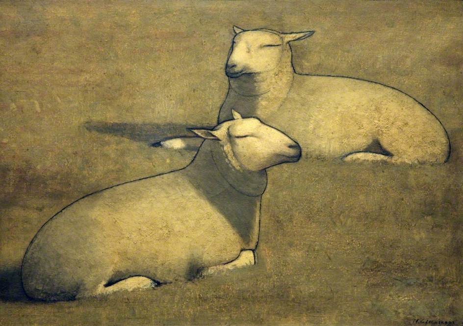Study of Two Sheep by Maxwell Gordon Lightfoot,16x12(A3) Poster