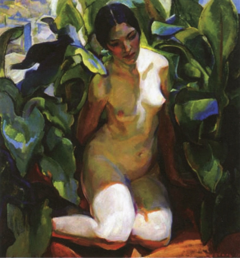 A Figure in the Shadows, vintage artwork by Edouard Vysekal, 12x8" (A4) Poster