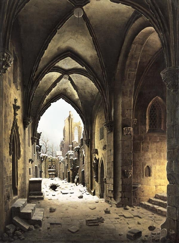 Walkenried Abbey, vintage artwork by Carl Hasenpflug, A3 (16x12") Poster Print