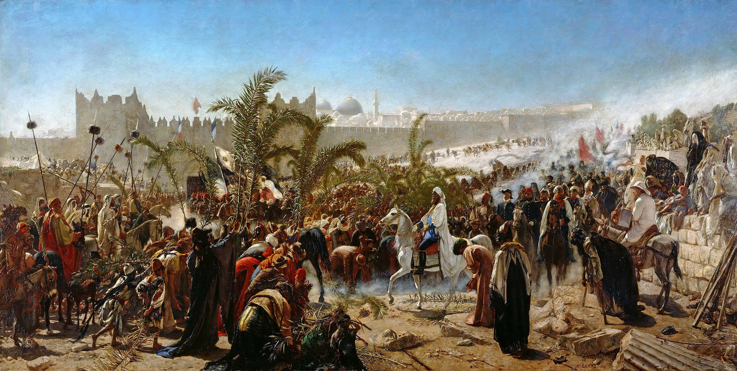 Crown Prince Friedrich Wilhelm of Prussia Enters Jerusalem in 1869, vintage artwork by Wilhelm Gentz, A3 (16x12") Poster Print
