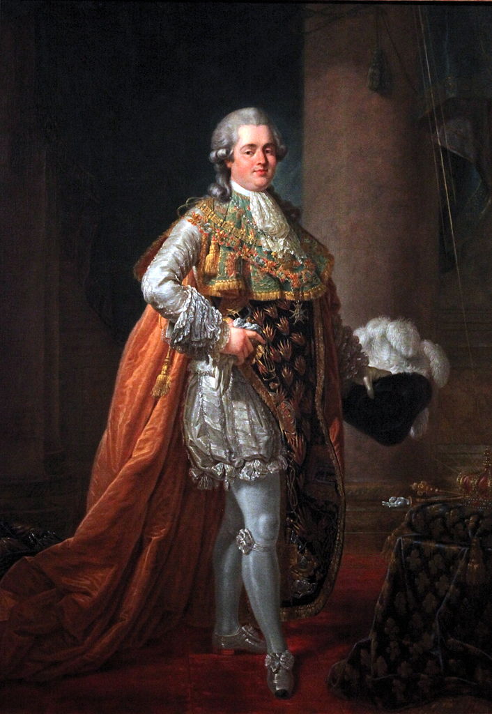 Portrait of Louis Stanislas Xavier, comte de Provence, vintage artwork by Antoine-Francois Callet, 12x8" (A4) Poster
