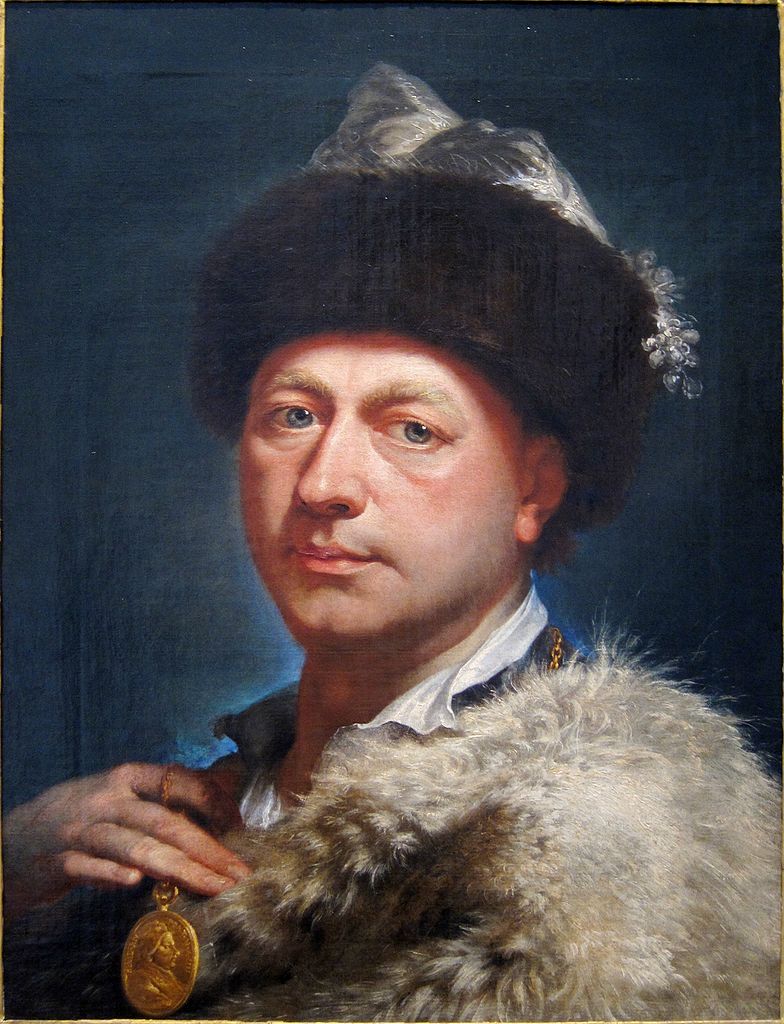 Self-portrait in Cossack robe, vintage artwork by Marcello Bacciarelli, 12x8" (A4) Poster