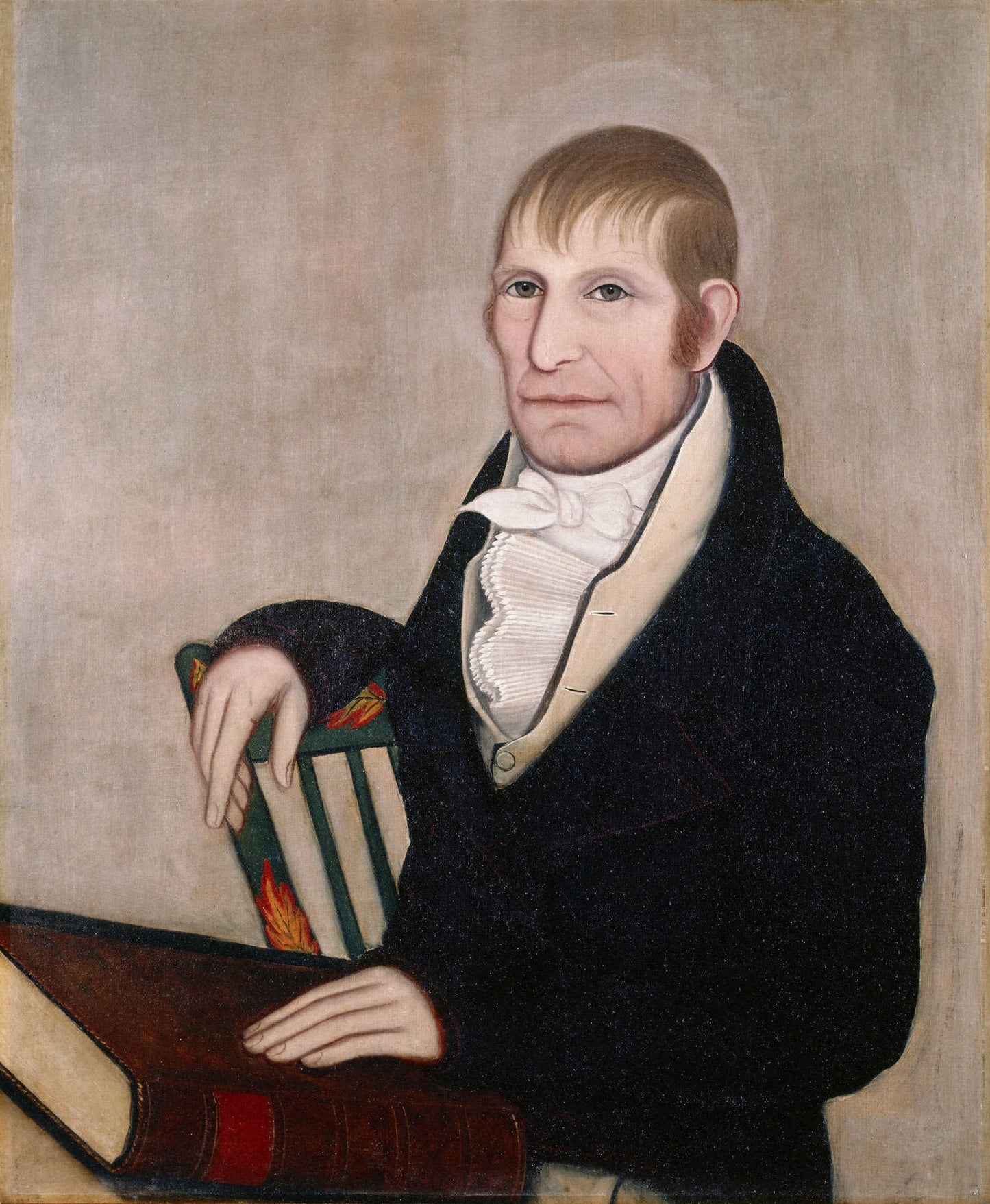 Mr. Goodrich of Hancock, Massachusetts, ca. 1812, vintage artwork by Attributed to Ammi Phillips, 12x8" (A4) Poster