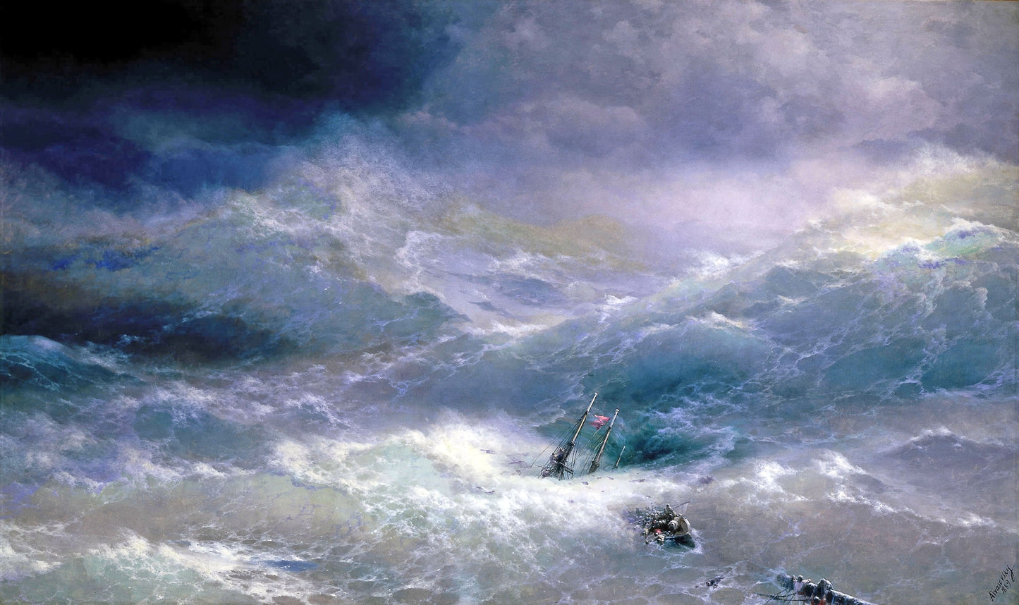 The Billow, vintage artwork by Ivan Constantinovich Aivazovsky, A3 (16x12") Poster Print