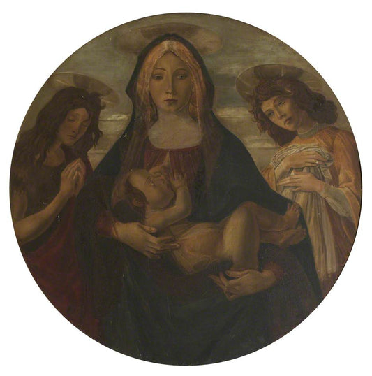 Madonna and Child (after the workshop of Sandro Botticelli), vintage artwork by Joseph Severn, A3 (16x12") Poster Print