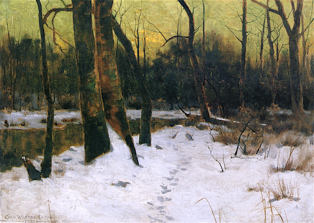 Snow Banks, vintage artwork by Charles Warren Eaton, 12x8" (A4) Poster