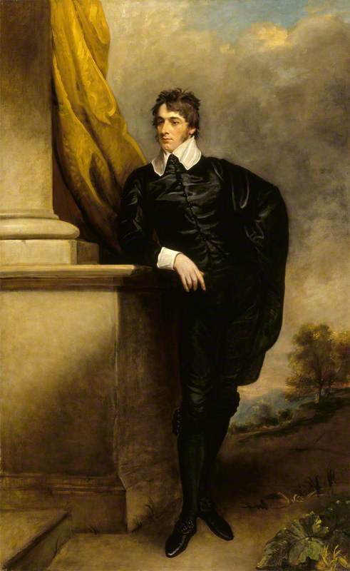 William Noel-Hill, 3rd Baron Berwick of Attingham, vintage artwork by Attributed to George Sanders, 12x8" (A4) Poster