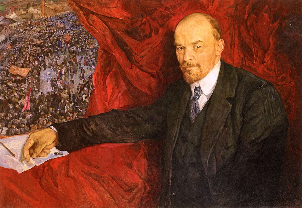 Lenin with a Manifesto by Isaak Brodsky,16x12(A3) Poster