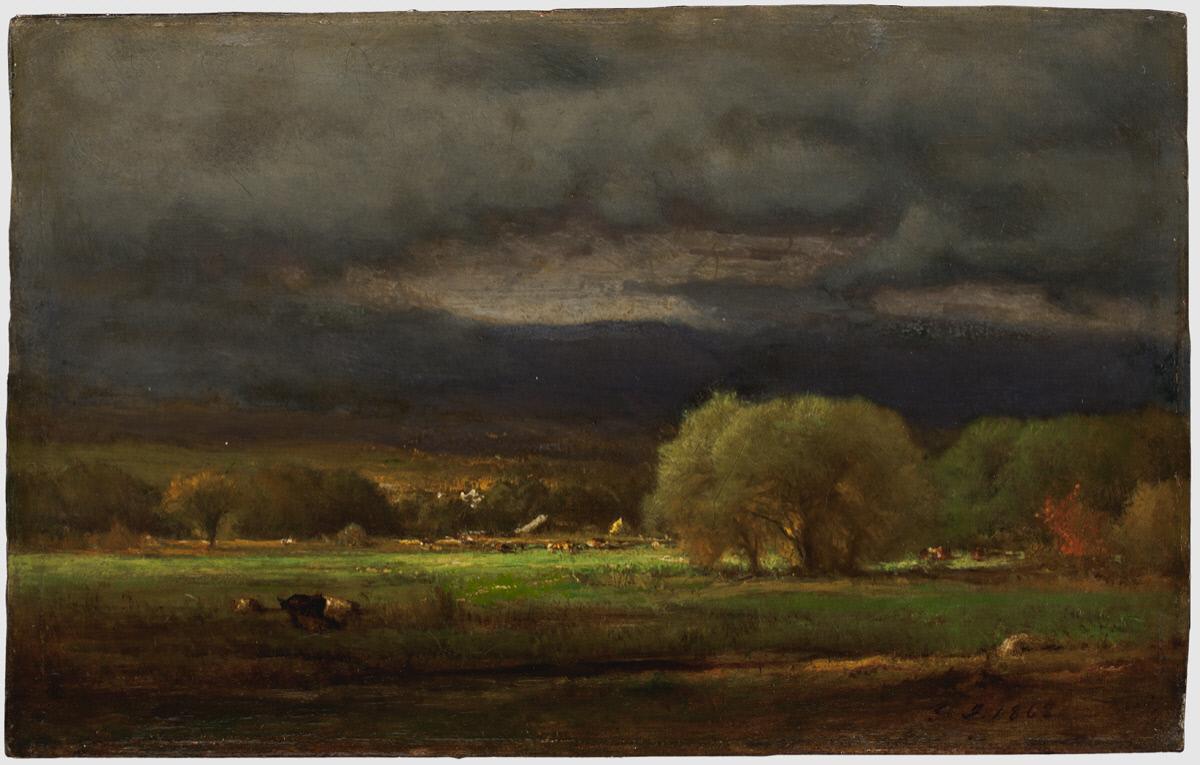Eagleswood, New Jersey, vintage artwork by George Inness, 12x8" (A4) Poster
